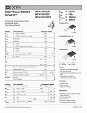 DataSheet IXFH15N100P pdf